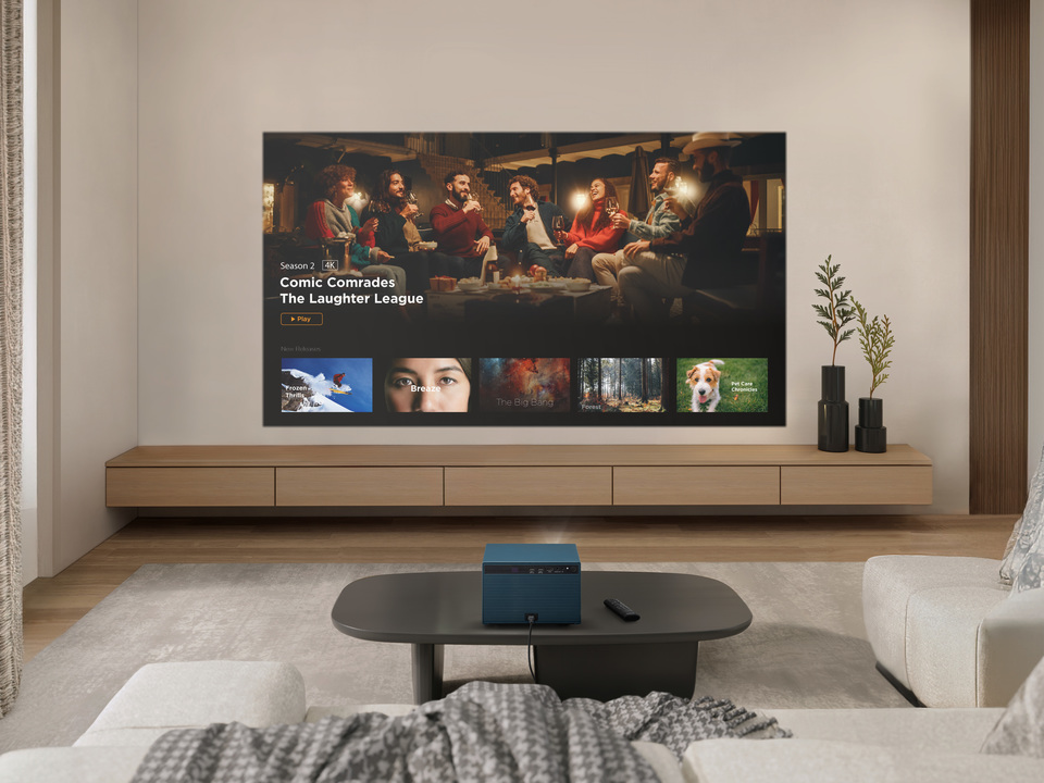 ViewSonic LX60HD 1080p Google TV 内蔵スマート LED プロジェクター